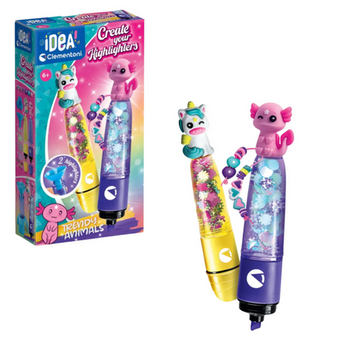 Idea Art Zestaw Mini Fabryka Markerów Zakreślaczy Magiczne Zwierzęta Clementoni 18167
