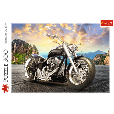 Puzzle - 500 - Czarny motocykl - Trefl 37384