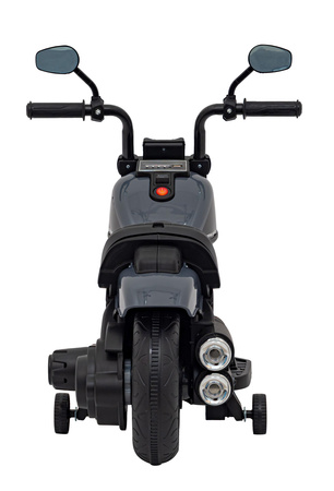 Motorek Chopper FASTER na akumulator dla dzieci Szary + Radio FM + Panel audio + LED
