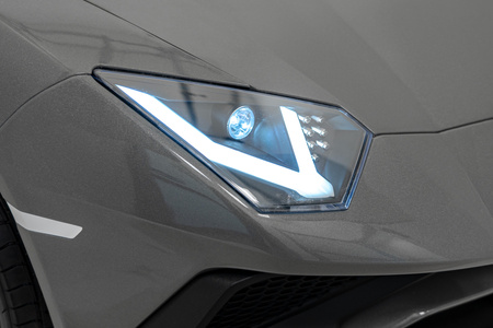 Auto Lamborghini Aventador SV na akumulator dla 2 dzieci Szary + Pilot 2,4 GHz + Pianka EVA + Audio LED