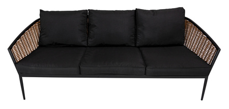 Duży Zestaw Mebli Ogrodowych Aluminiowe Sofa + Dwa Fotele + Stolik