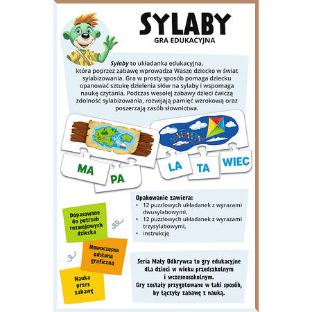 Gra dla dzieci Sylaby Mały Odkrywca Trefl 02813
