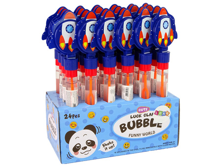 Bańki Mydlane Rakieta Niebieska 30 cm Kłapacz