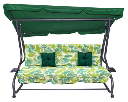 Huśtawka Ogrodowa Siedzisko Textylina 2x1 Wzór Liście Palmy