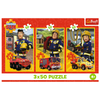 Puzzle - 3x50 - Ekipa z remizy - Strażak Sam - Trefl 34880