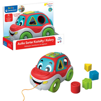 Interaktywne Autko Sorter Kształty i Kolory Język Polski i Angielski Clementoni 50808