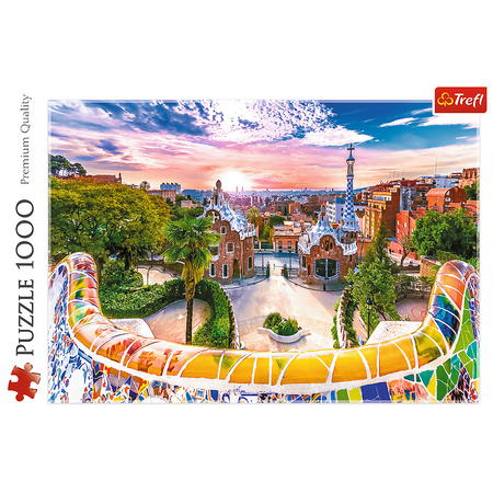 Puzzle - 1000 - Zachód słońca nad Barceloną - Hiszpania - Trefl 10711