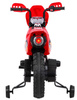 Motorek Cross dla dzieci Pojazd na akumulator Czerwony + Pomocnicze kółka + Dźwięki LED