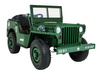 Autko Wojskowe Retro dla 3 dzieci Zielony Jeep Willys