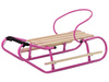Sanki Metalowe z Oparciem Pasek Różowe