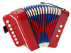 Akordeon Instrument Dla Małego Muzyka Czerwony