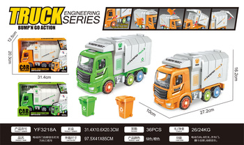 Śmieciarka z Funkcją Świateł i Dźwięku Zielona