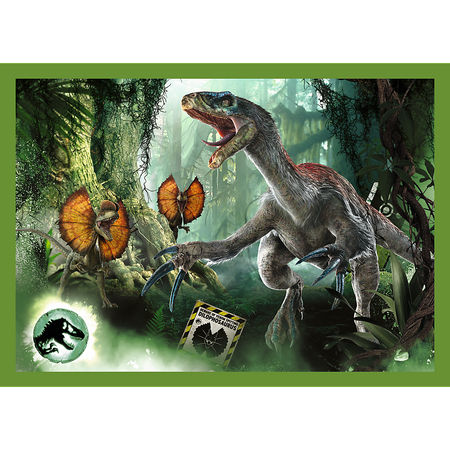 Puzzle - 4w1 (12, 15, 20, 24) - Groźne dinozaury - Universal Jurassic World - Trefl 34607