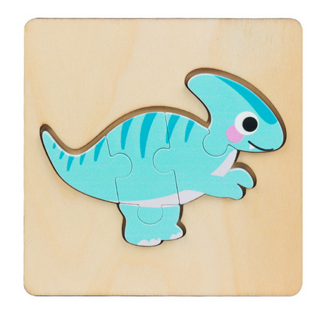 Układanka Drewniana Puzzle Kolorowa 11 x 11cm Mix