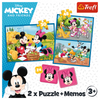 Puzzle + MEMOS - 2w1 (30,48) - Poznaj bohaterów Disney - Myszka Miki - Trefl 93344