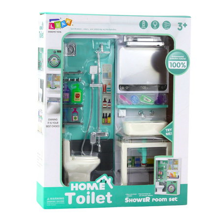 Łazienka Zabawkowa Prysznic Zlew Toaleta Światła Dźwięki Akcesoria