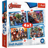 Puzzle - 4w1 (25, 48, 50, 70) - Odważni Avengersi - Trefl 34386
