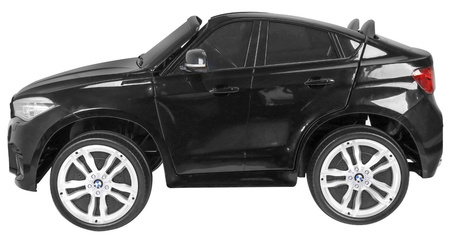 BMW X6M XXL dla 2 dzieci Czarny SUV + Pilot + Ekoskóra