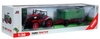 Traktor z koparką i przyczepą dla dzieci 3+ Zdalnie sterowany + Ruchome elementy Czerwono-zielony