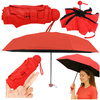 Parasolka Kieszonkowa Składana z Ochroną UV UPF 50+ Etui Czerwona 90 cm