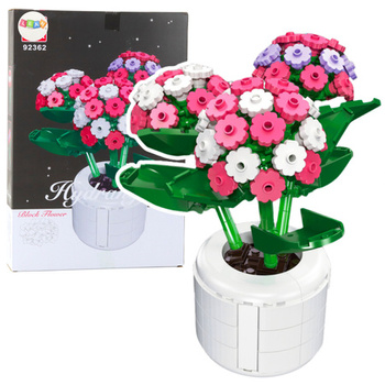 Klocki Konstrukcyjne Różowa Hortensja W Doniczce 342 el.