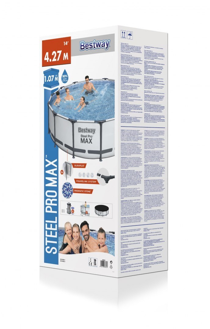 Basen Stelażowy 14 FT 427 x 107 cm Steel Pro Max BESTWAY Basen Stelażowy 14 FT 427 x 107 cm Steel Pro Max BESTWAY