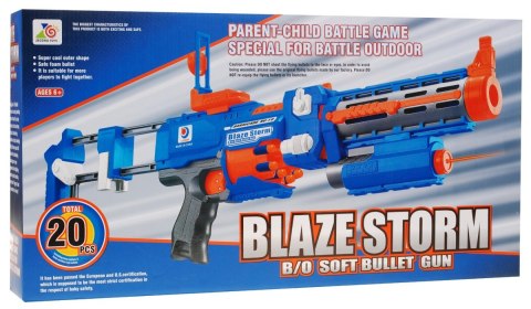 Karabin Pistolet 2w1 dla dzieci 8+ Blaze Storm 20 długich Pocisków z pianki + Celownik laserowy + Kolba Karabin Pistolet 2w1 dla dzieci 8+ Blaze Storm 20 długich Pocisków z pianki + Celownik laserowy + Kolba