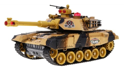 Zdalnie sterowany Czołg dla dzieci 3+ Beżowy 1:18 + Pilot + Dźwięki + LED + Ruchome elementy Zdalnie sterowany Czołg dla dzieci 3+ Beżowy 1:18 + Pilot + Dźwięki + LED + Ruchome elementy