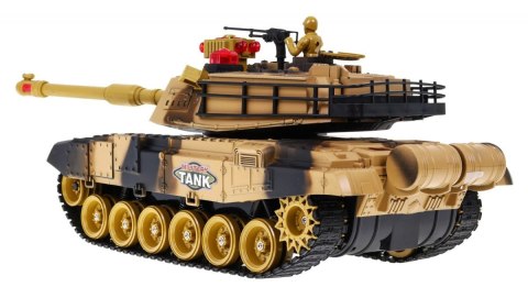 Zdalnie sterowany Czołg dla dzieci 3+ Beżowy 1:18 + Pilot + Dźwięki + LED + Ruchome elementy Zdalnie sterowany Czołg dla dzieci 3+ Beżowy 1:18 + Pilot + Dźwięki + LED + Ruchome elementy