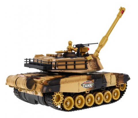 Zdalnie sterowany Czołg dla dzieci 3+ Beżowy 1:18 + Pilot + Dźwięki + LED + Ruchome elementy Zdalnie sterowany Czołg dla dzieci 3+ Beżowy 1:18 + Pilot + Dźwięki + LED + Ruchome elementy