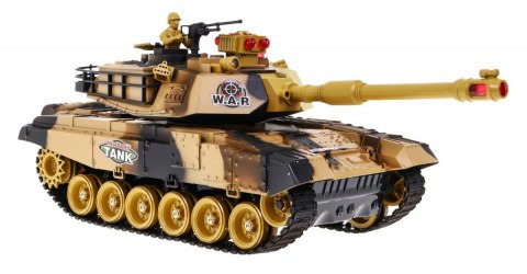Zdalnie sterowany Czołg dla dzieci 3+ Beżowy 1:18 + Pilot + Dźwięki + LED + Ruchome elementy Zdalnie sterowany Czołg dla dzieci 3+ Beżowy 1:18 + Pilot + Dźwięki + LED + Ruchome elementy
