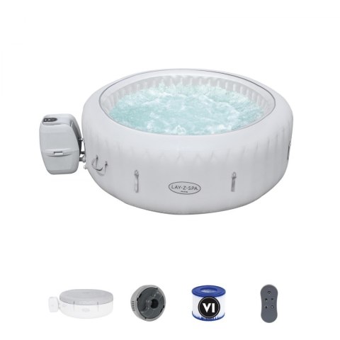 Paris Lay-Z-Spa AirJet Pompowane Jacuzzi BESTWAY 6-osobowe + Pokrywa + Pompa + Filtr Paris Lay-Z-Spa AirJet Pompowane Jacuzzi BESTWAY 6-osobowe + Pokrywa + Pompa + Filtr