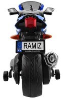 Motorek R1 Superbike elektryczny dla dzieci Niebieski + Kółka pomocnicze + Klakson + Światła LED