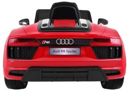 Audi R8 Spyder na akumulator Lakier Czerwony + Pilot + EVA + Wolny Start + Radio MP3 + LED