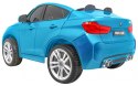 BMW X6M XXL dla 2 dzieci Lakier Niebieski + Pilot + Ekoskóra + Pasy + Wolny Start + MP3 + LED