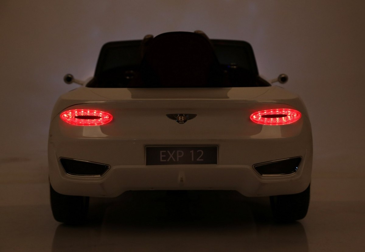 Auto na akumulator Bentley EXP 12 dla dzieci Biały + Pilot + Otwierane drzwi + Elegancki wygląd