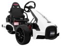 Gokart na akumulator Bolid XR-1 dla dzieci Biały + Regulowana kierownica + Profilowane siedzenie