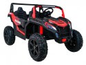 Buggy ATV Strong Racing dla 2 dzieci Czerwony + Silnik bezszczotkowy + Pompowane koła + Audio LED