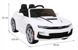 Chevrolet Camaro 2SS na akumulator Biały + Pilot + Koła EVA + Wolny Start + Dźwięki Światła