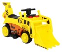 Koparka na akumulator dla dzieci Traktor Żółty + Ruchoma łyżka + Audio LED
