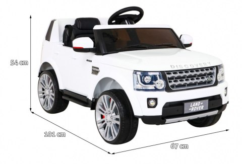 Land Rover Discovery Autko elektryczne dla dzieci Biały + Pilot + Koła EVA + Wolny Start + Radio MP3 Land Rover Discovery Autko elektryczne dla dzieci Biały + Pilot + Koła EVA + Wolny Start + Radio MP3