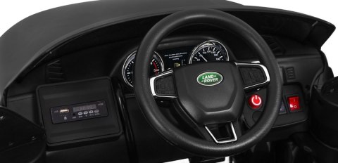 Land Rover Discovery dla dzieci Czarny + Pilot + 5-pkt pasy + Regulacja siedzenia + EVA + MP3 LED Land Rover Discovery dla dzieci Czarny + Pilot + 5-pkt pasy + Regulacja siedzenia + EVA + MP3 LED