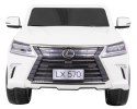 Lexus LX570 Autko 2-osobowe dla dzieci Biały + Pilot + Koła EVA + Radio MP3 + LED