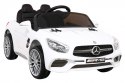 Mercedes Benz AMG SL65 S elektryczny dla dzieci Biały + Pilot + Audio LED + Ekoskóra + EVA + Wolny Start