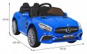 Mercedes Benz AMG SL65 S elektryczny dla dzieci Niebieski + Pilot + Audio LED + Ekoskóra + EVA + Wolny Start