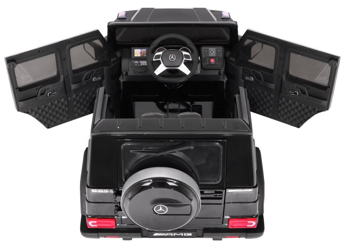 Auto na akumulator Mercedes AMG G65 dla dzieci Czarny + Lakierowany + Bagażnik + Światła Dźwięki