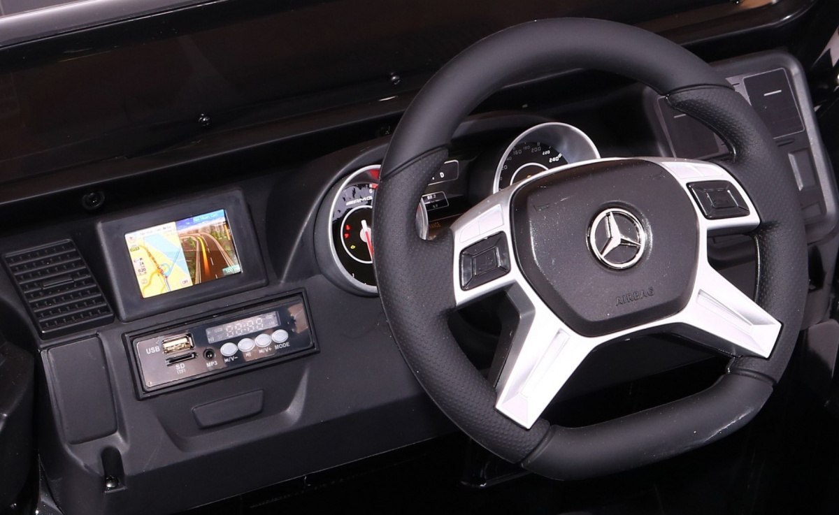 Auto na akumulator Mercedes AMG G65 dla dzieci Czarny + Lakierowany + Bagażnik + Światła Dźwięki