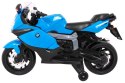 Motor na akumulator BMW K1300S dla dzieci Niebieski + Kółka pomocnicze + Dźwięki Światła + Wolny Start