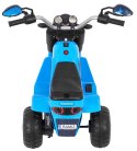 Motorek MiniBike na akumulator dla dzieci Niebieski + Dźwięki + Światła LED + Ekoskóra
