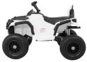 Quad ATV Air na akumulator dla dzieci Biały + Koła pompowane + Radio MP3 + Wolny Start